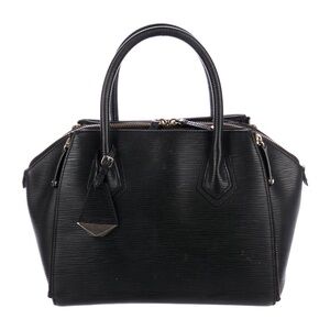 Rebecca Minkoff ‘Perry’ Black Textured Leather Satchel